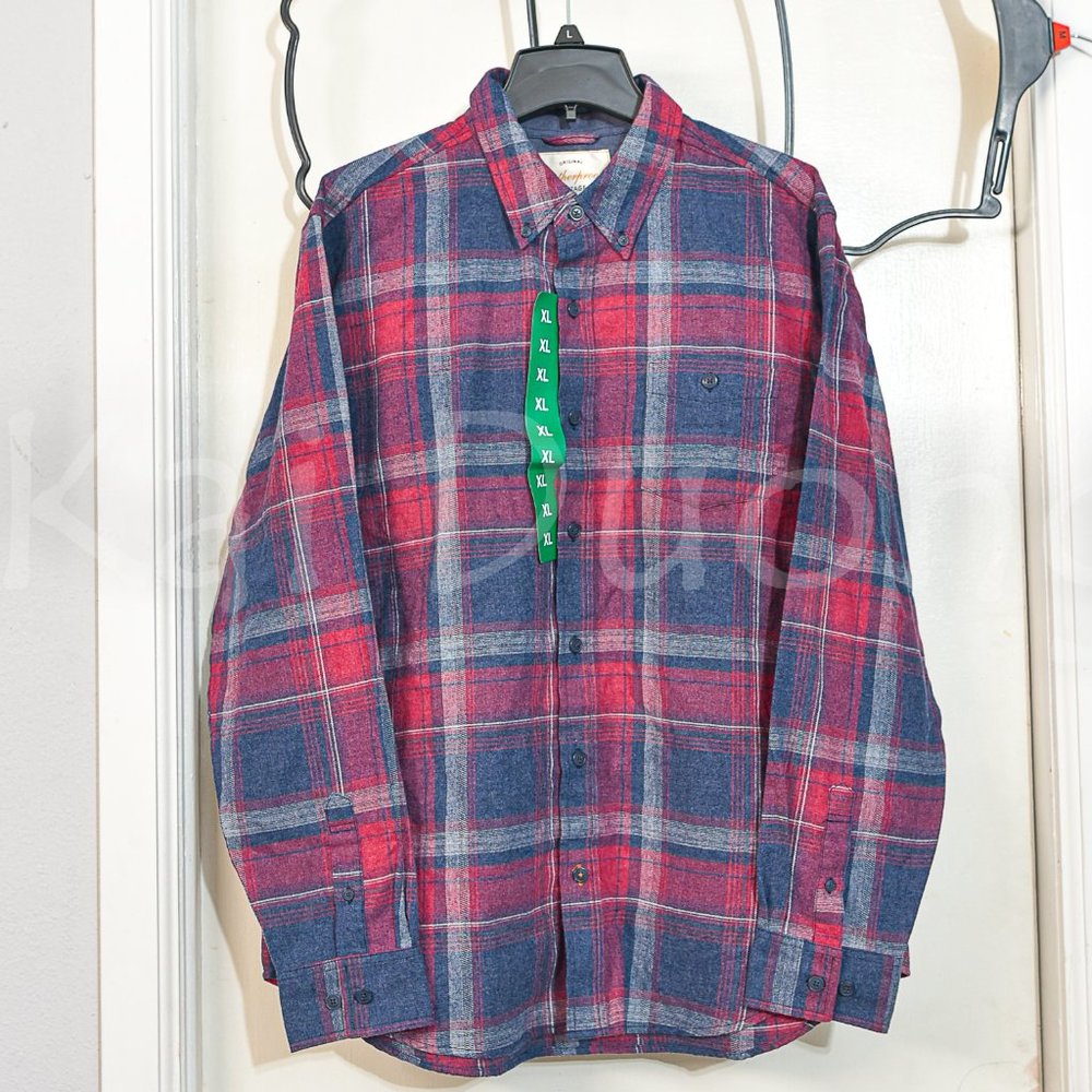 Weatherproof‎ Vintage Mens Flannel Shirt RED